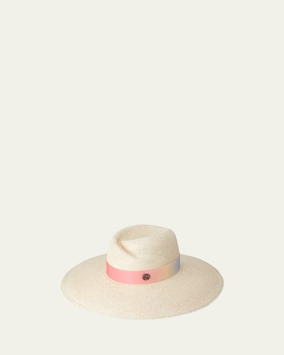 Virginie Sunset Ribbon Straw Fedora